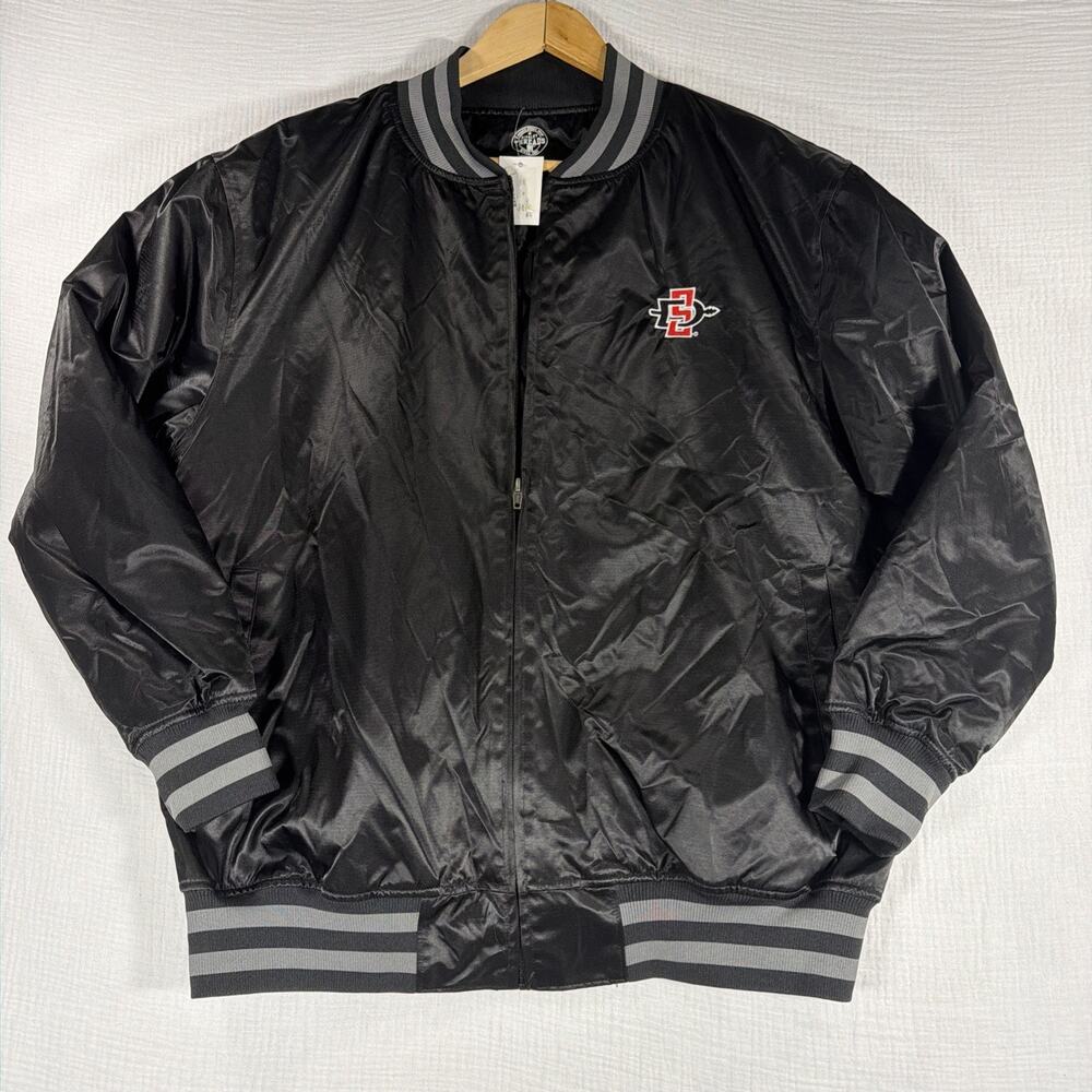 Rivalry Threads San Diego State Aztecs Black/Gray Full Zip Jacket Size M